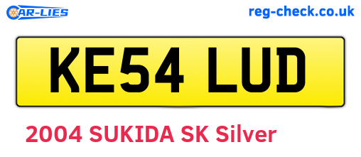 KE54LUD are the vehicle registration plates.