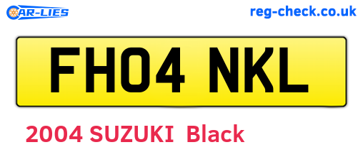 FH04NKL are the vehicle registration plates.