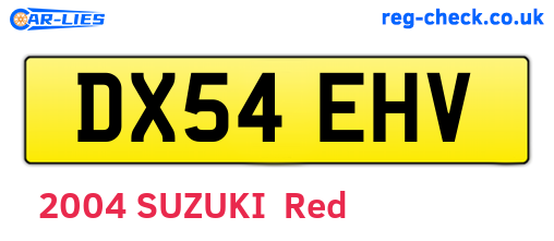 DX54EHV are the vehicle registration plates.