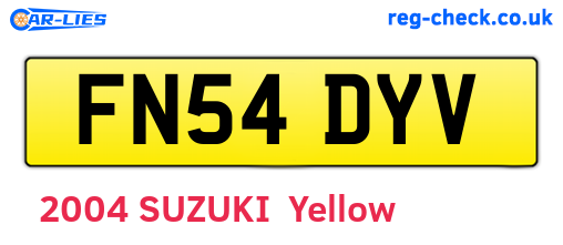 FN54DYV are the vehicle registration plates.