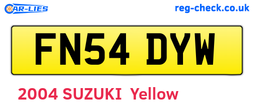 FN54DYW are the vehicle registration plates.