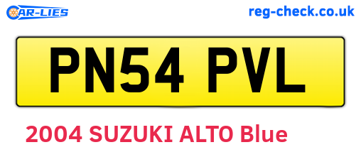 PN54PVL are the vehicle registration plates.