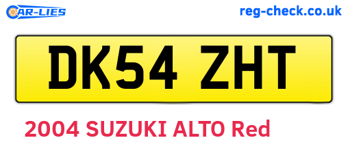 DK54ZHT are the vehicle registration plates.