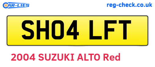 SH04LFT are the vehicle registration plates.