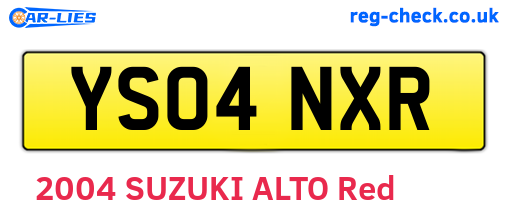 YS04NXR are the vehicle registration plates.