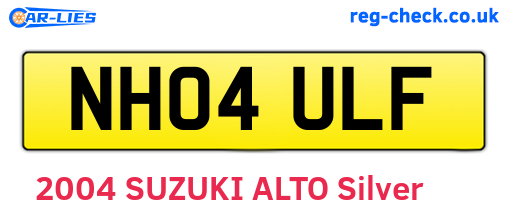 NH04ULF are the vehicle registration plates.