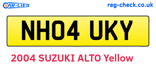 NH04UKY are the vehicle registration plates.