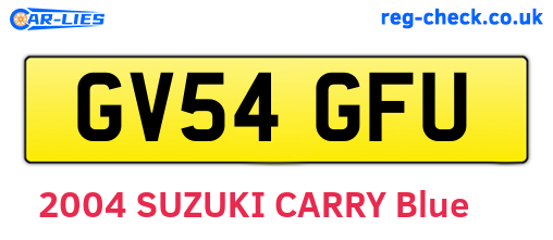 GV54GFU are the vehicle registration plates.