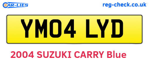 YM04LYD are the vehicle registration plates.