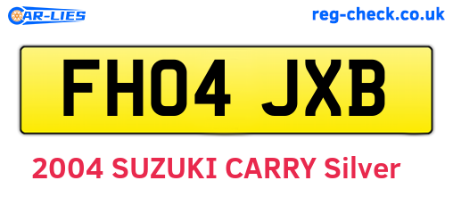 FH04JXB are the vehicle registration plates.