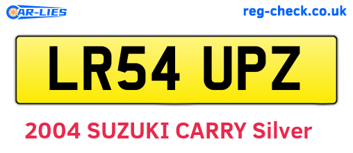 LR54UPZ are the vehicle registration plates.