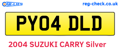 PY04DLD are the vehicle registration plates.