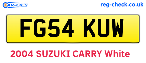 FG54KUW are the vehicle registration plates.