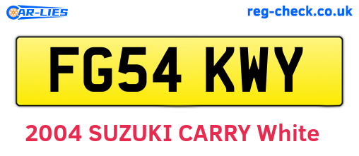 FG54KWY are the vehicle registration plates.