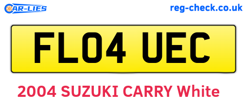 FL04UEC are the vehicle registration plates.