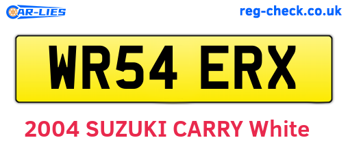 WR54ERX are the vehicle registration plates.