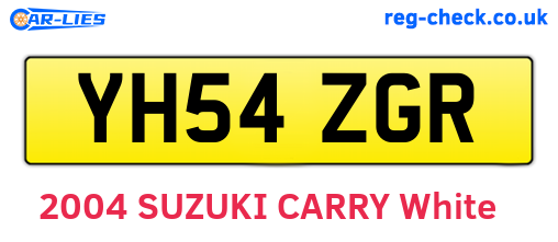 YH54ZGR are the vehicle registration plates.