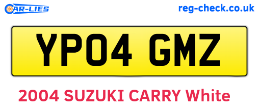 YP04GMZ are the vehicle registration plates.
