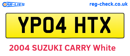 YP04HTX are the vehicle registration plates.