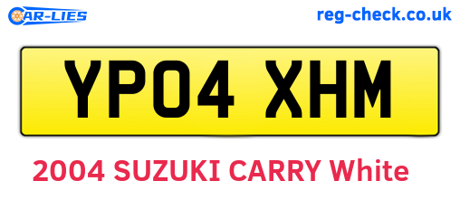 YP04XHM are the vehicle registration plates.