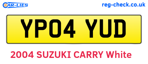 YP04YUD are the vehicle registration plates.