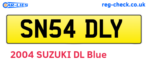 SN54DLY are the vehicle registration plates.