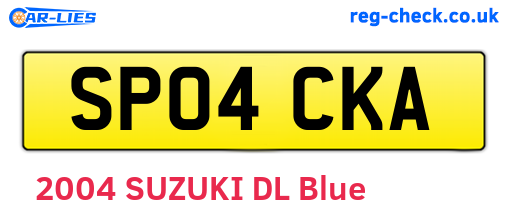 SP04CKA are the vehicle registration plates.