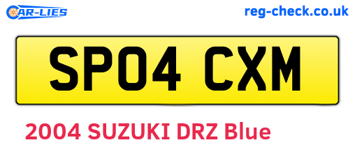 SP04CXM are the vehicle registration plates.