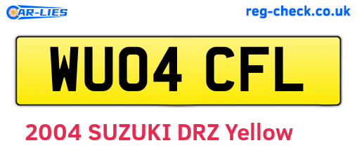 WU04CFL are the vehicle registration plates.