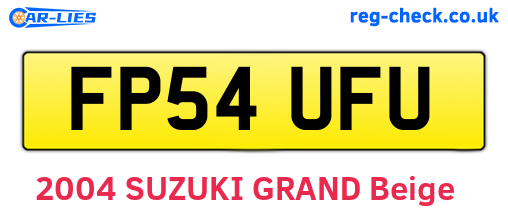 FP54UFU are the vehicle registration plates.