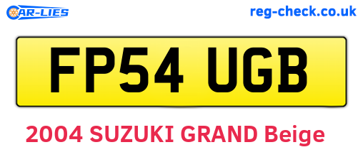 FP54UGB are the vehicle registration plates.