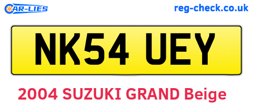 NK54UEY are the vehicle registration plates.