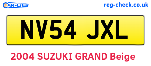 NV54JXL are the vehicle registration plates.