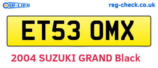 ET53OMX are the vehicle registration plates.