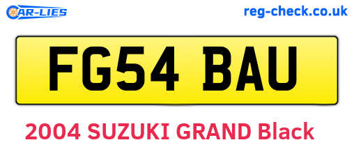 FG54BAU are the vehicle registration plates.
