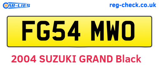FG54MWO are the vehicle registration plates.