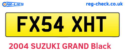 FX54XHT are the vehicle registration plates.