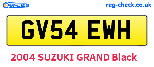 GV54EWH are the vehicle registration plates.