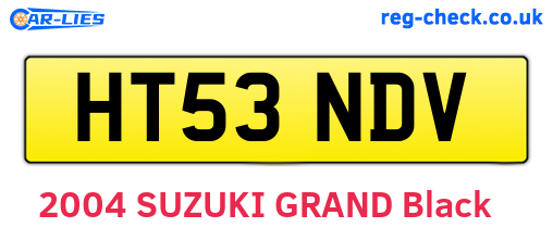HT53NDV are the vehicle registration plates.