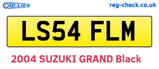 LS54FLM are the vehicle registration plates.