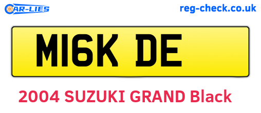 M16KDE are the vehicle registration plates.