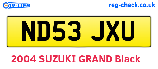 ND53JXU are the vehicle registration plates.
