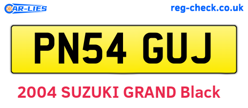 PN54GUJ are the vehicle registration plates.