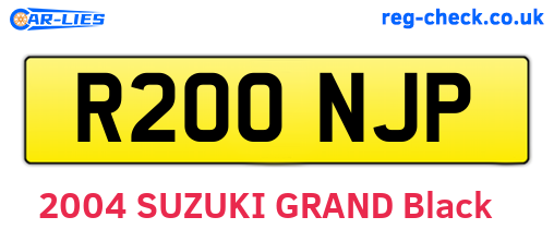 R200NJP are the vehicle registration plates.