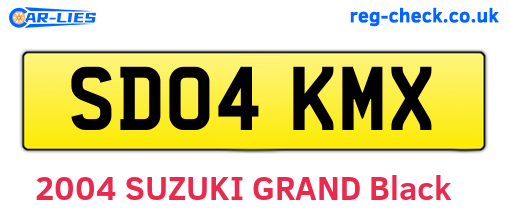 SD04KMX are the vehicle registration plates.