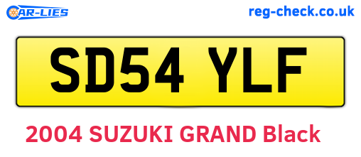 SD54YLF are the vehicle registration plates.