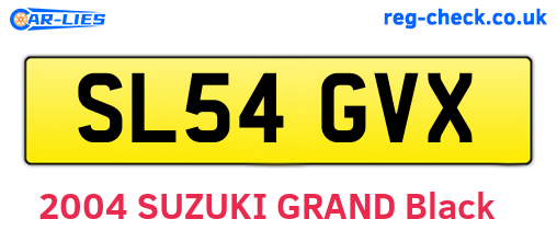 SL54GVX are the vehicle registration plates.