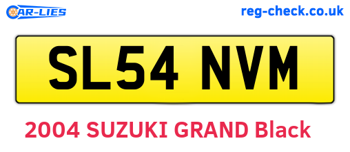SL54NVM are the vehicle registration plates.