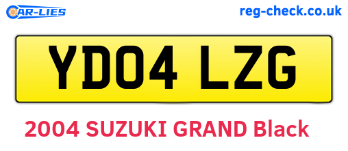 YD04LZG are the vehicle registration plates.