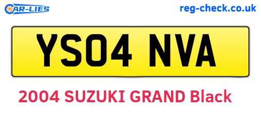 YS04NVA are the vehicle registration plates.